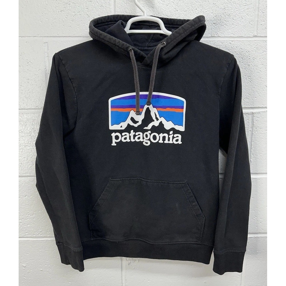 Patagonia Hoody Black Fitz Roy Horizons Uprisal / Men's Small